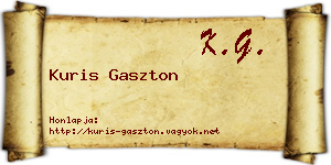 Kuris Gaszton névjegykártya